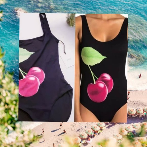 Anthropologie Other - $195 NWT ONIA Anthro Cherry Leaf One Piece Swim
